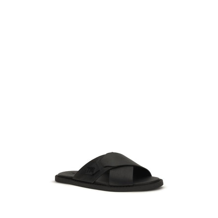 Fendi Black Slide Sandals