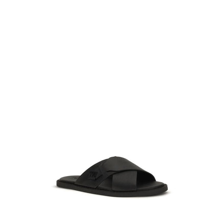Fendi Black Slide Sandals
