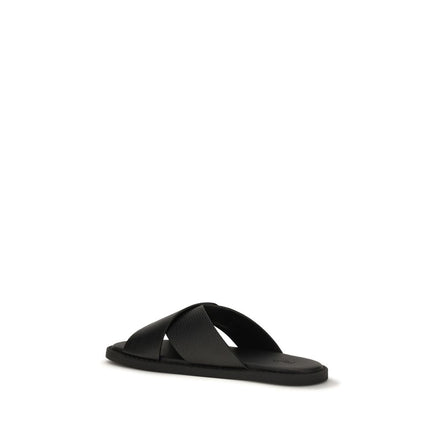 Fendi Black Slide Sandals