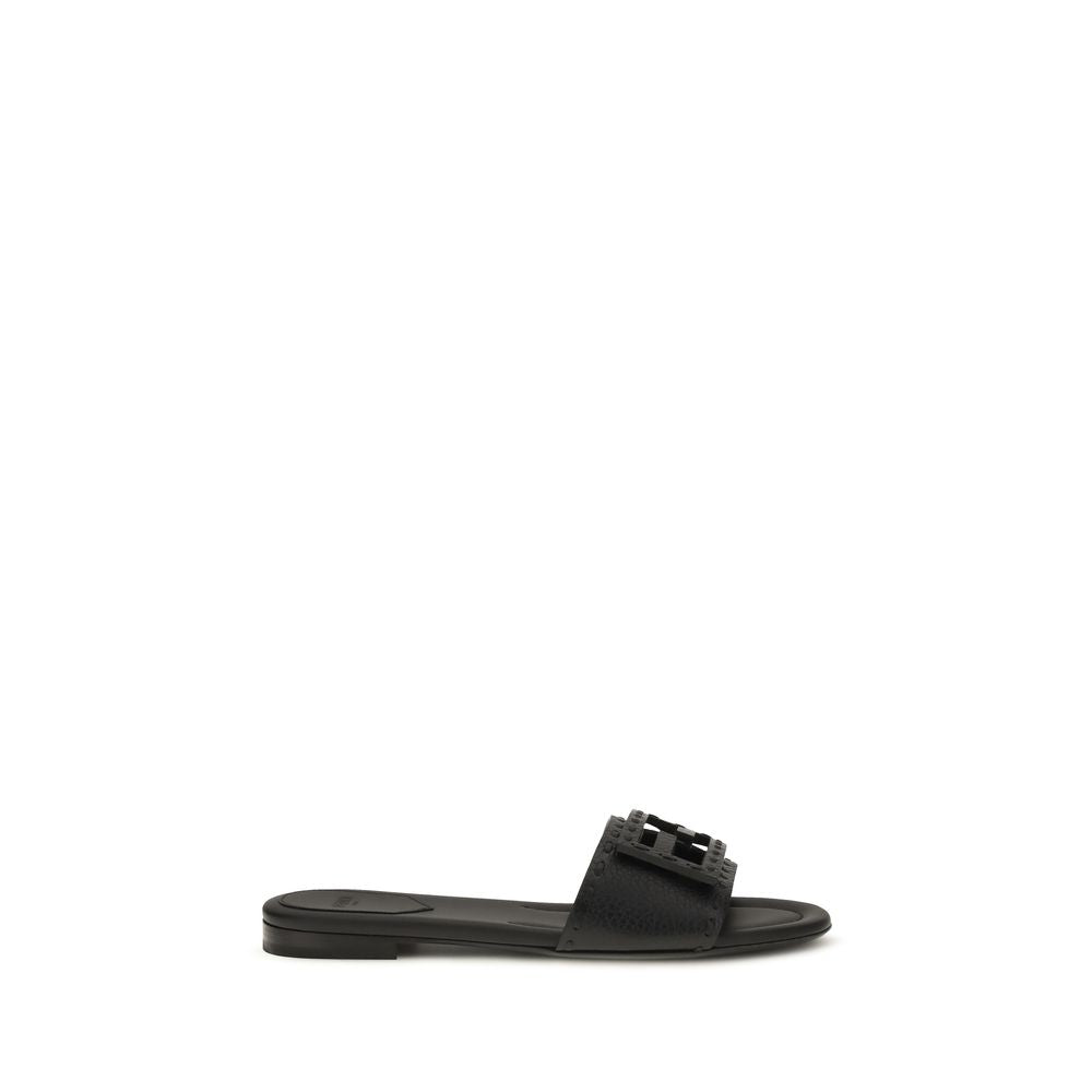 Fendi Black Baguette Sandals