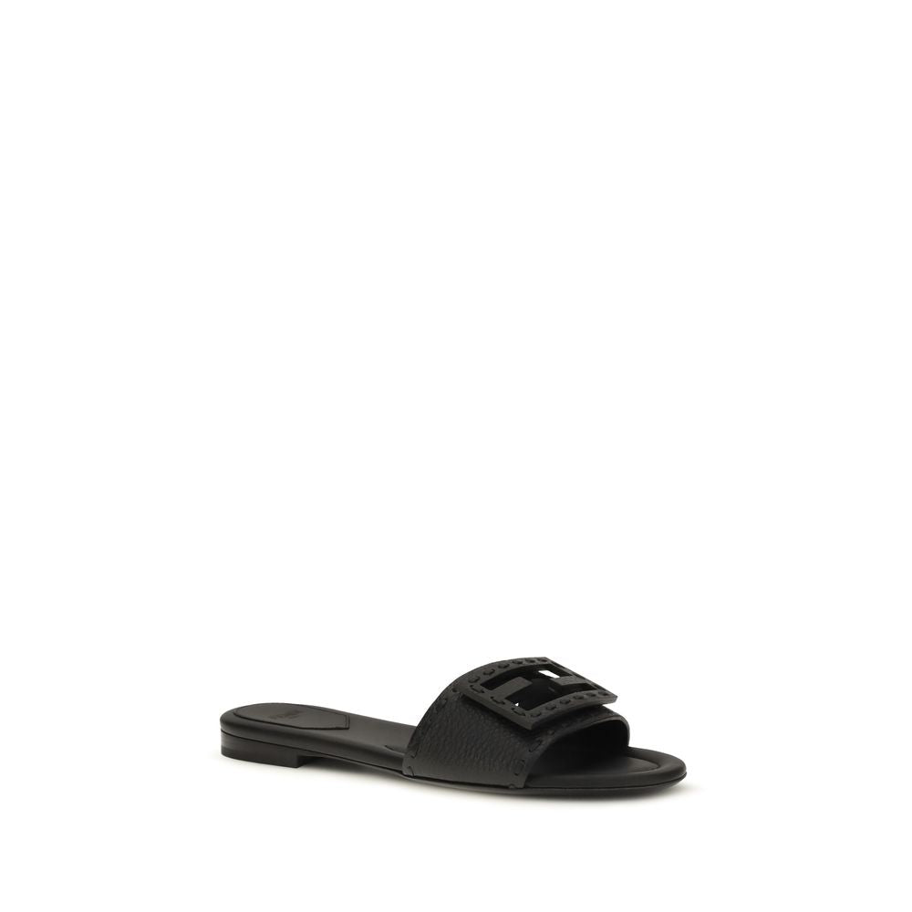 Fendi Black Baguette Sandals