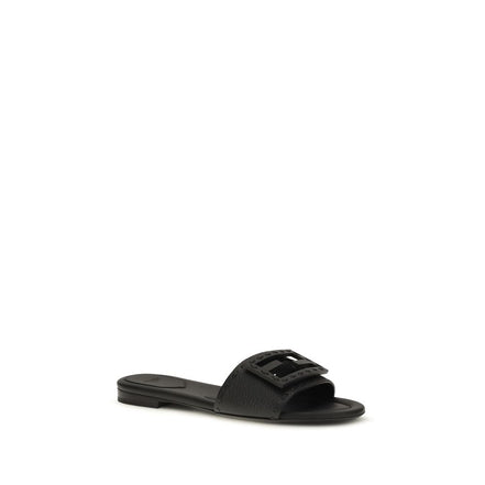 Fendi Black Baguette Sandals