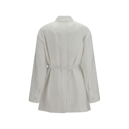Fendi White Linen Belted Jacket