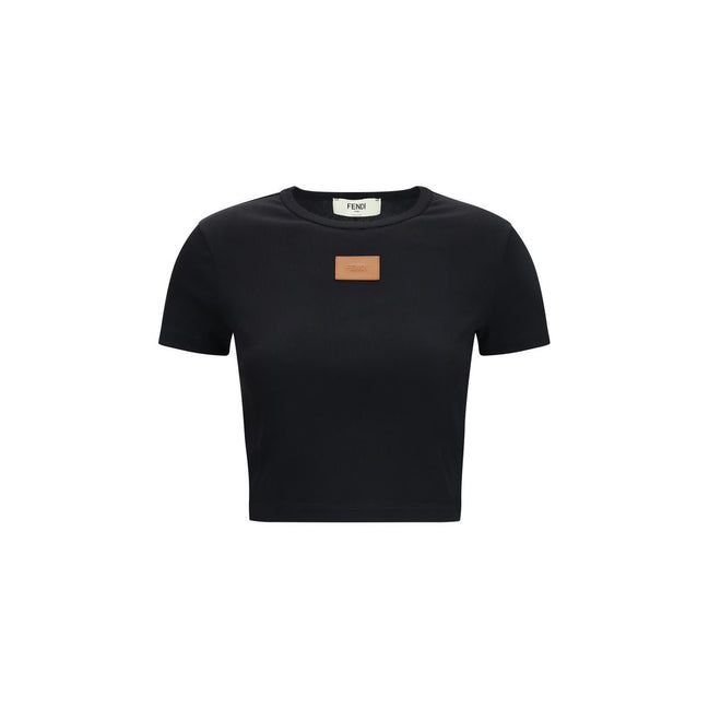 Fendi Black Cotton T-Shirt