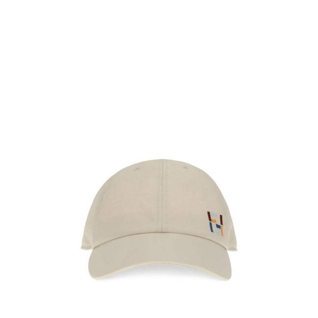 Fendi White Cotton Cap (Baseball Hat)
