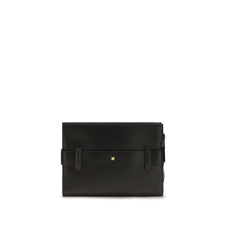 Balmain Black Leather Shoulder Bag