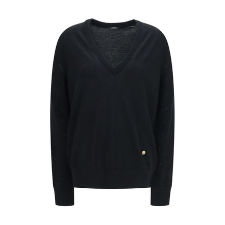Balmain Black Wool Sweatshirt