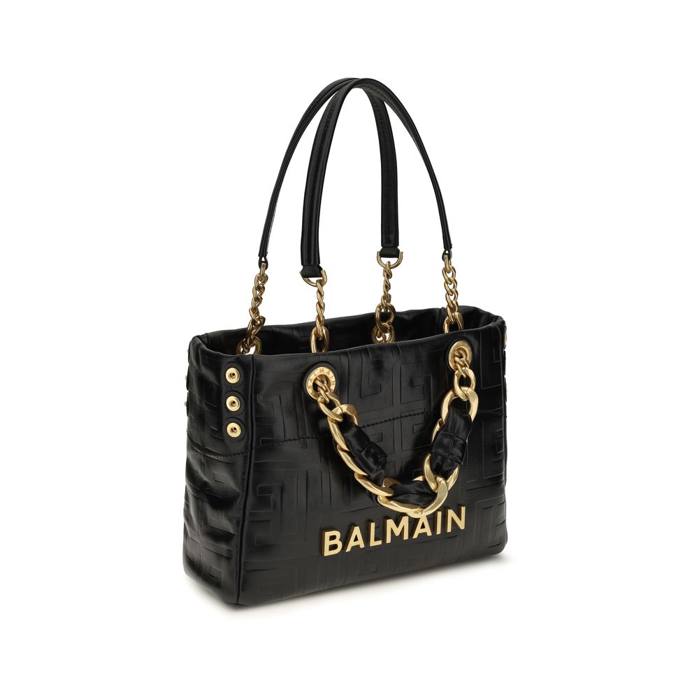 Balmain Black Cabas 1945 Shoulder Bag