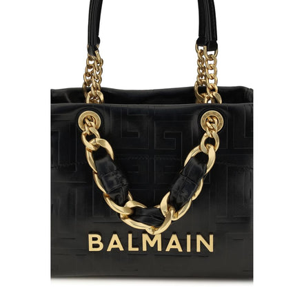 Balmain Black Cabas 1945 Shoulder Bag