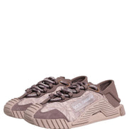 Dolce & Gabbana Pink Lace NS1 Low Top Sneakers