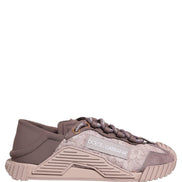 Dolce & Gabbana Pink Lace NS1 Low Top Sneakers
