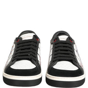 Dolce & Gabbana White Black DG Logo King Patch Low Top Sneakers