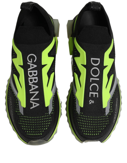 Dolce & Gabbana Black Green Sorrento Low Top Sneakers