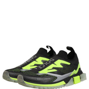 Dolce & Gabbana Black Green Sorrento Low Top Sneakers