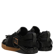 Dolce & Gabbana Black Leather Low Top Sneakers for Men