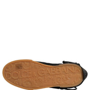 Dolce & Gabbana Black Leather Low Top Sneakers for Men
