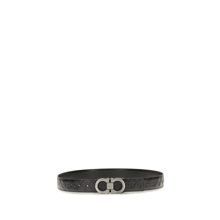 Ferragamo Black Gancini Belt