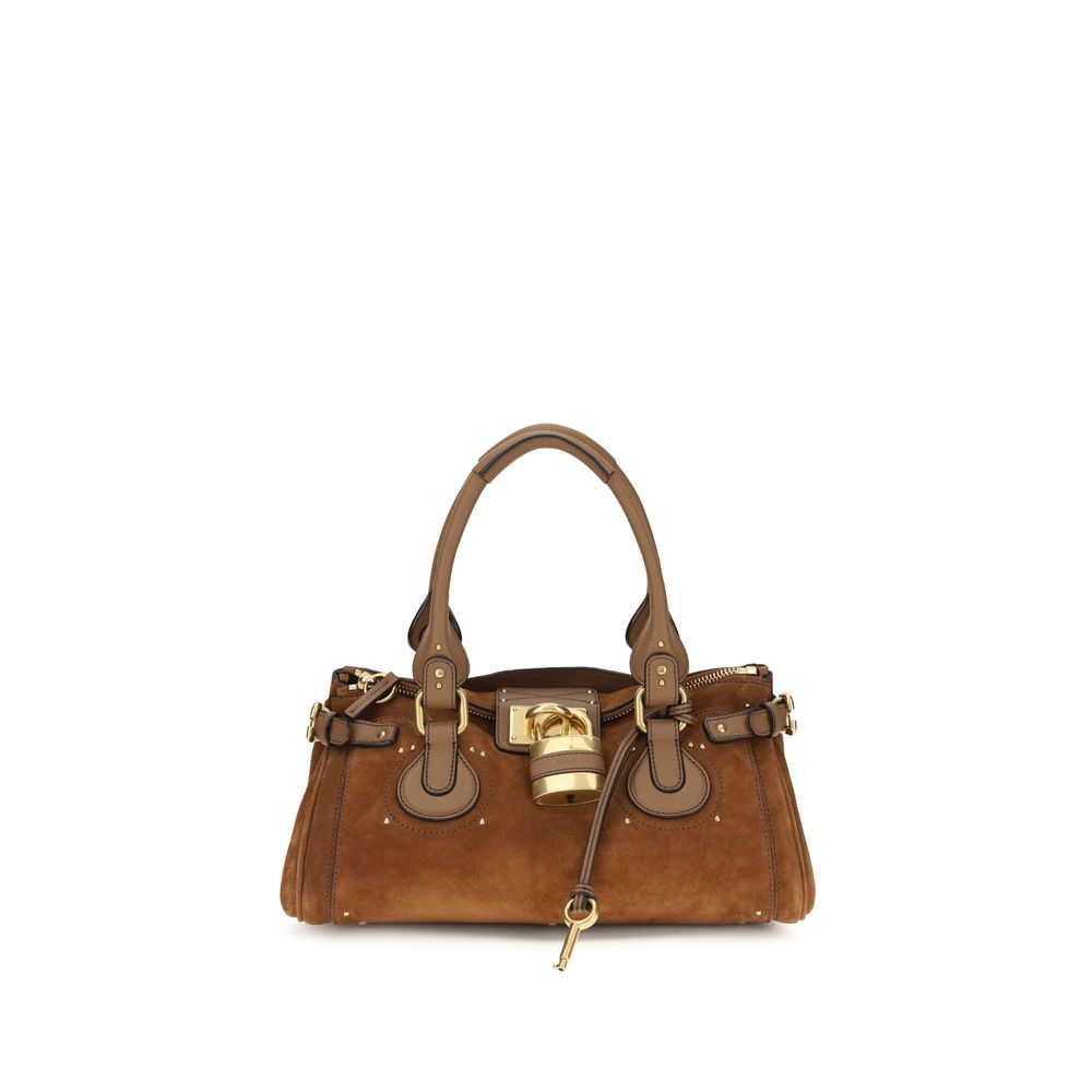 Chloé Brown Paddington Suede Shoulder Bag