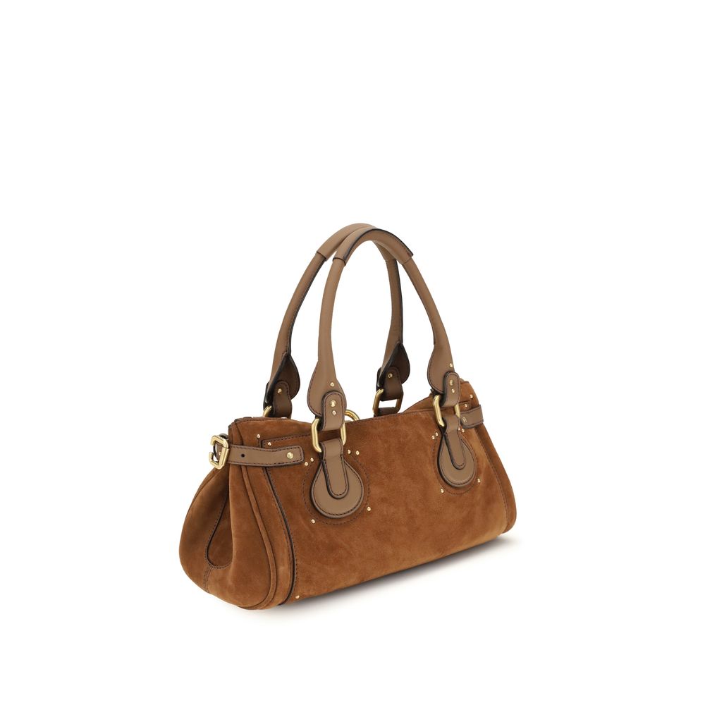 Chloé Brown Paddington Suede Shoulder Bag
