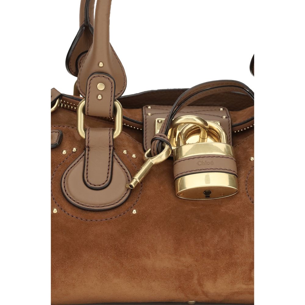 Chloé Brown Paddington Suede Shoulder Bag