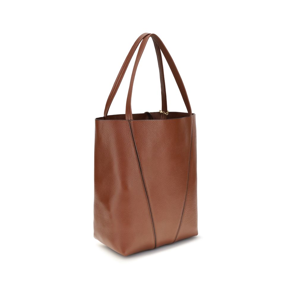 Chloé Brown Spin Large Shoulder Bag