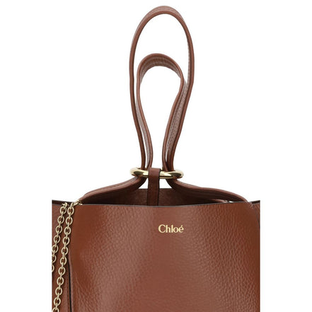 Chloé Brown Spin Large Shoulder Bag