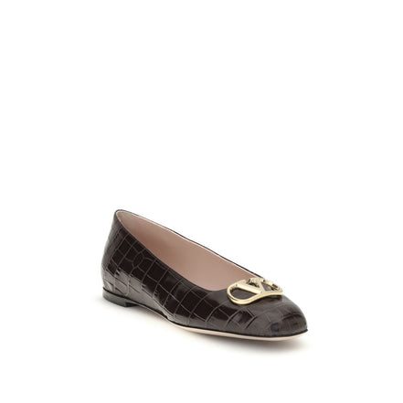 Valentino Garavani Brown Ballet Flats