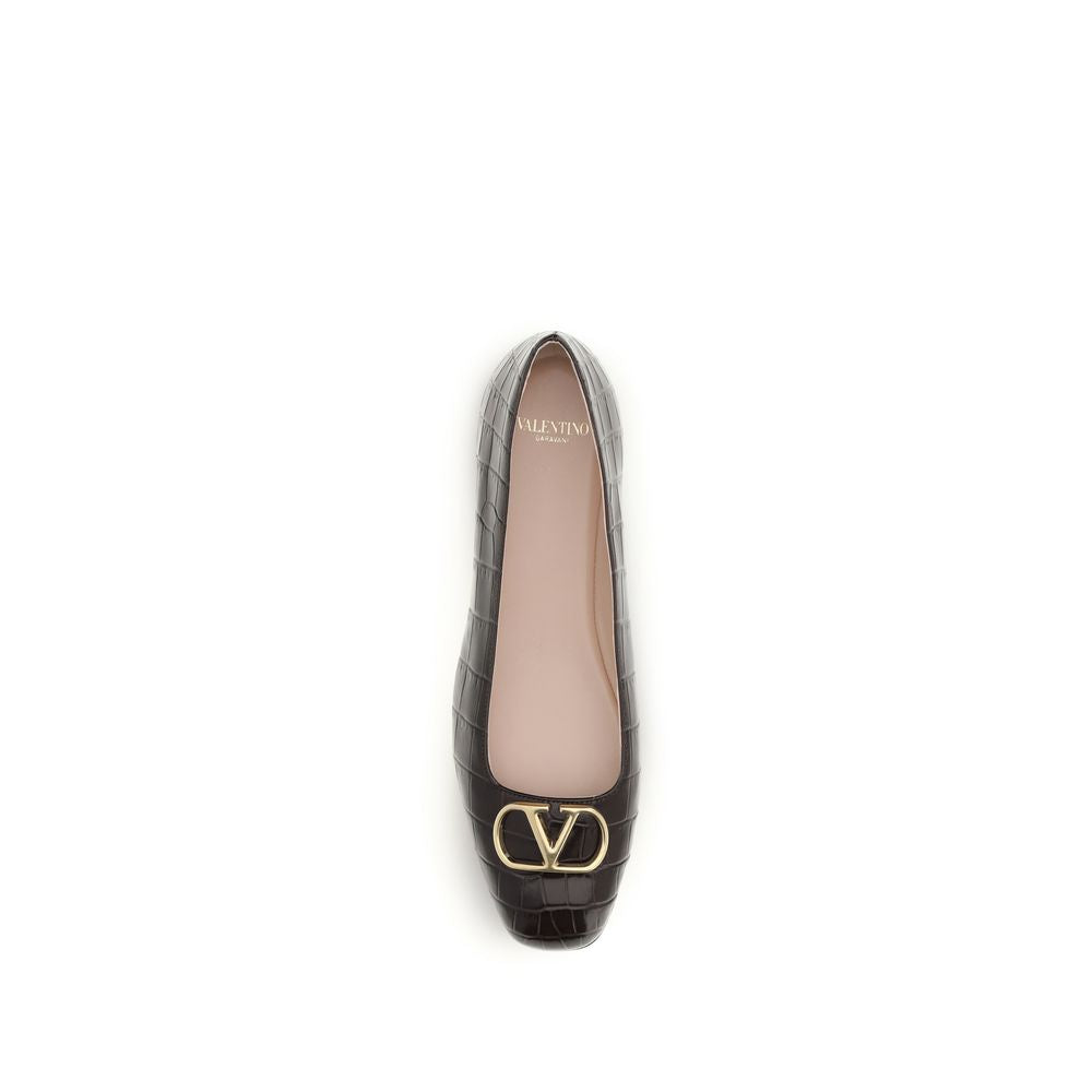 Valentino Garavani Brown Ballet Flats