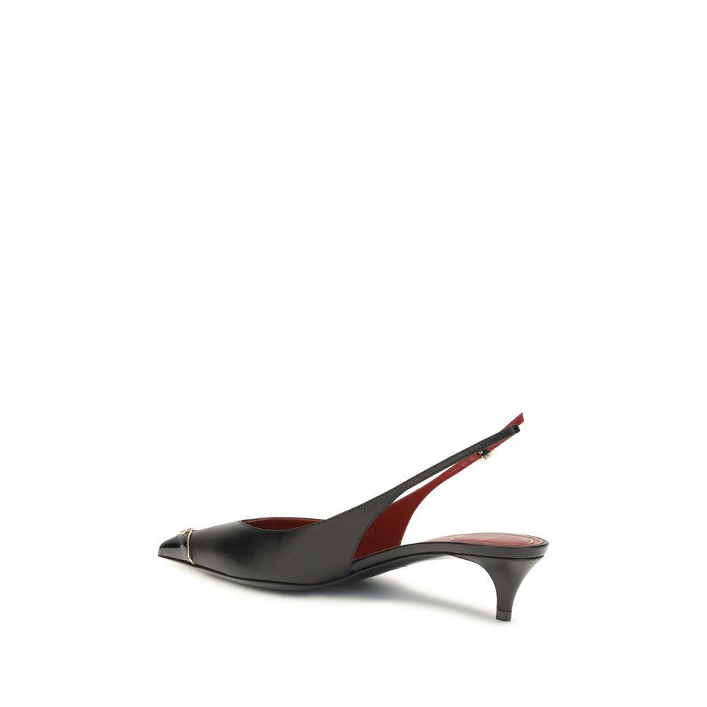 Valentino Garavani Black Mid Heel Pumps