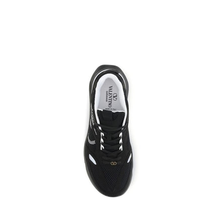 Valentino Garavani Black Fabric Athletic Sneakers