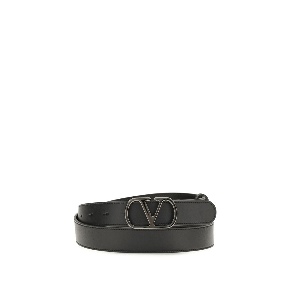 Valentino Garavani Black VLogo Signature Belt