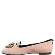 Dolce & Gabbana Pink Velvet Devotion Loafers