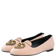 Dolce & Gabbana Pink Velvet Devotion Loafers