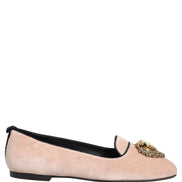 Dolce & Gabbana Pink Velvet Devotion Loafers