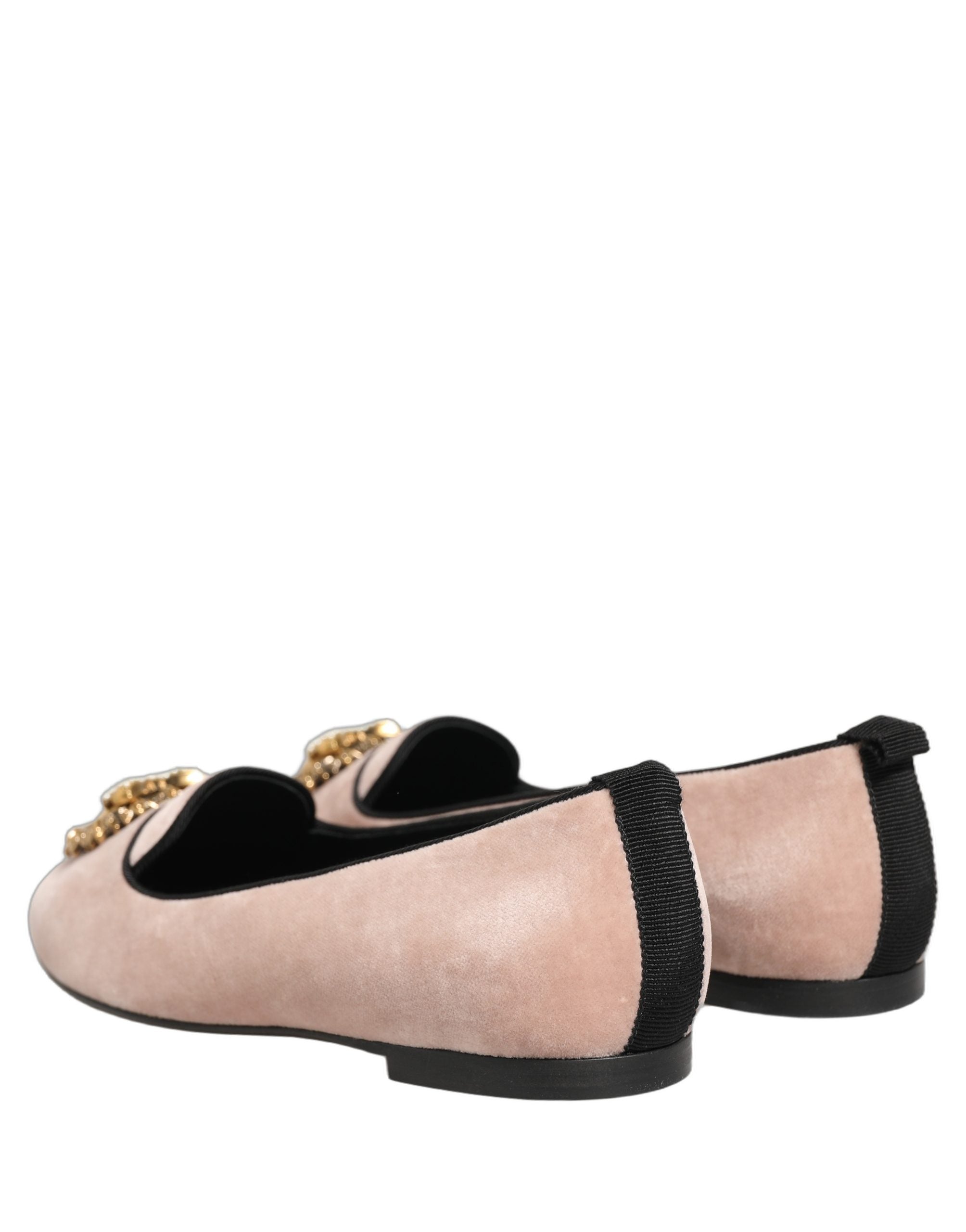 Dolce & Gabbana Pink Velvet Devotion Loafers