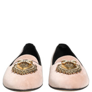 Dolce & Gabbana Pink Velvet Devotion Loafers