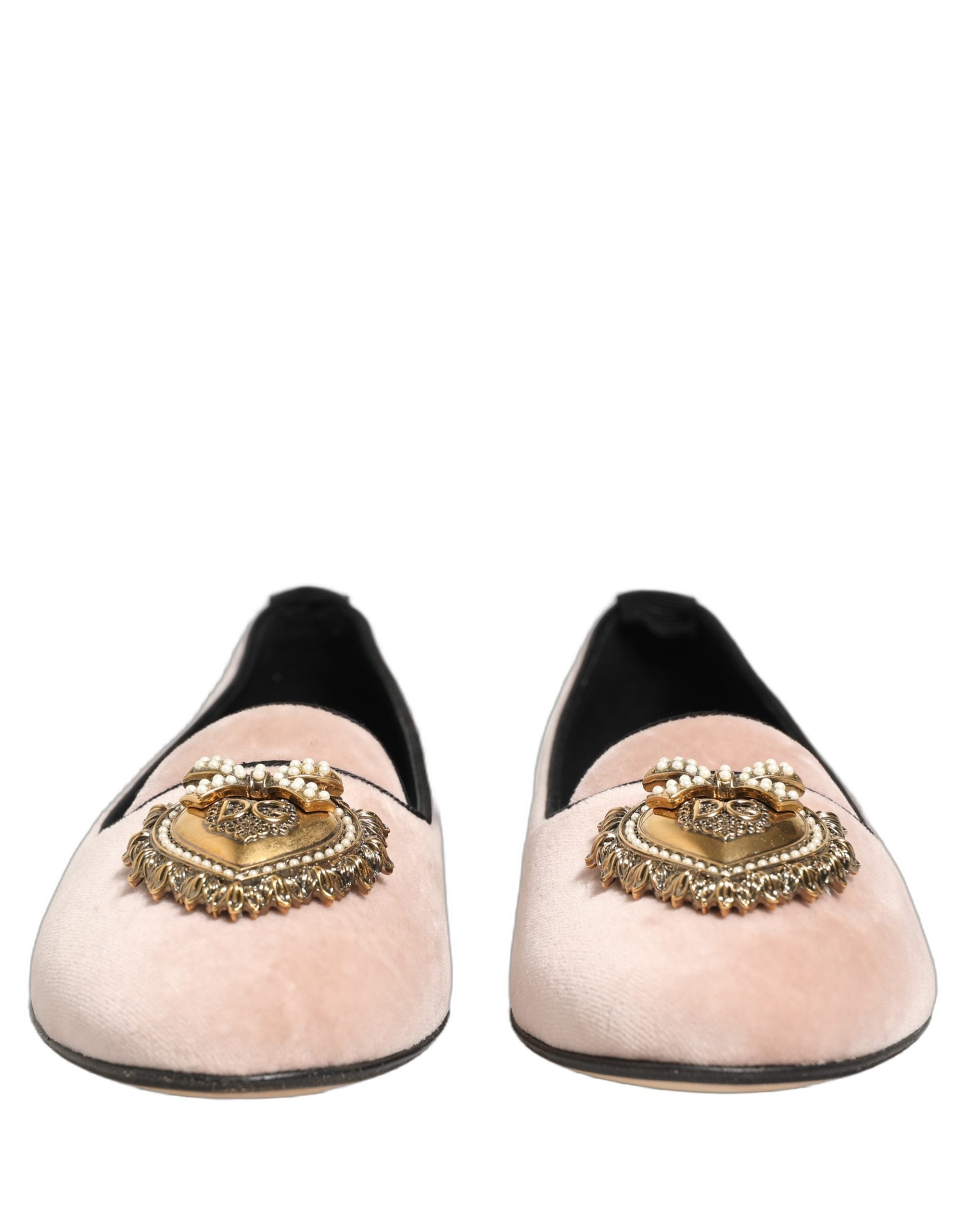 Dolce & Gabbana Pink Velvet Devotion Loafers