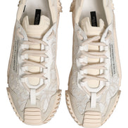 Dolce & Gabbana White Lace NS1 Low Top Sneakers