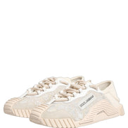 Dolce & Gabbana White Lace NS1 Low Top Sneakers