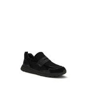 Prada Black Leather Athletic Sneakers