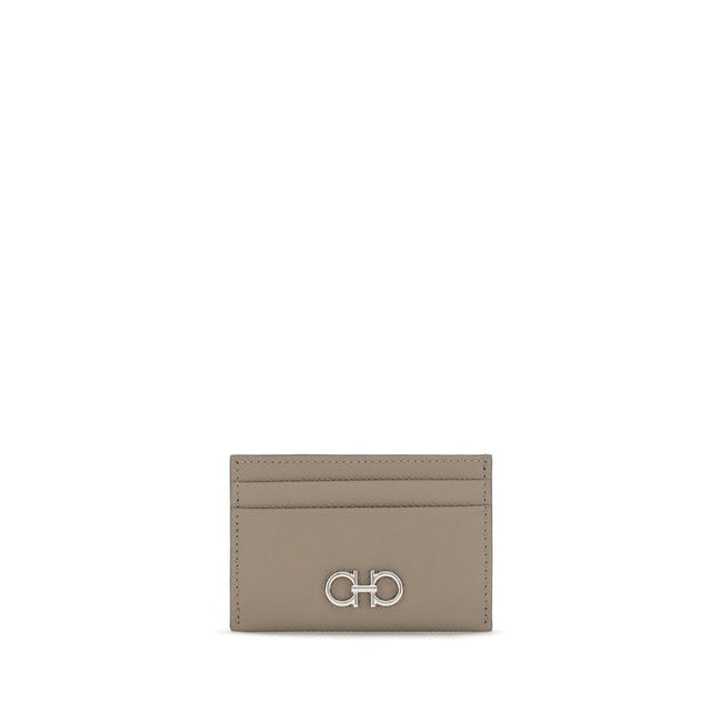 Ferragamo Beige Calf Leather Wallet