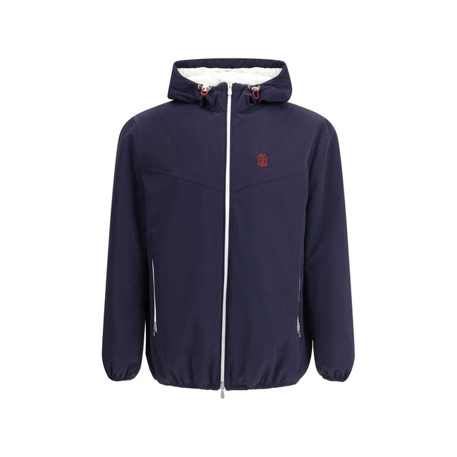Brunello Cucinelli Blue Nylon Shell Jacket