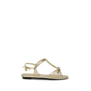 Prada Gold Flat Sandals