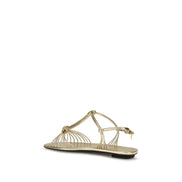 Prada Gold Flat Sandals