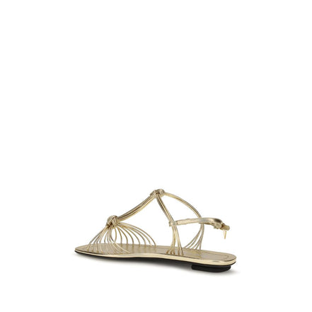 Prada Gold Flat Sandals