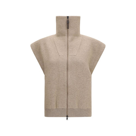 Brunello Cucinelli Beige Cashmere Cardigan