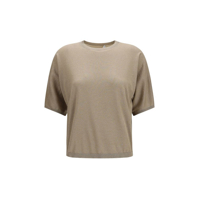 Brunello Cucinelli Beige Cashmere T-Shirt