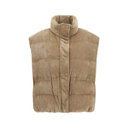 Brunello Cucinelli Beige Viscose Sleeveless Jacket