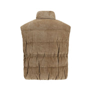 Brunello Cucinelli Beige Viscose Sleeveless Jacket
