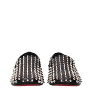 Christian Louboutin Black Leather Slip-On Loafers